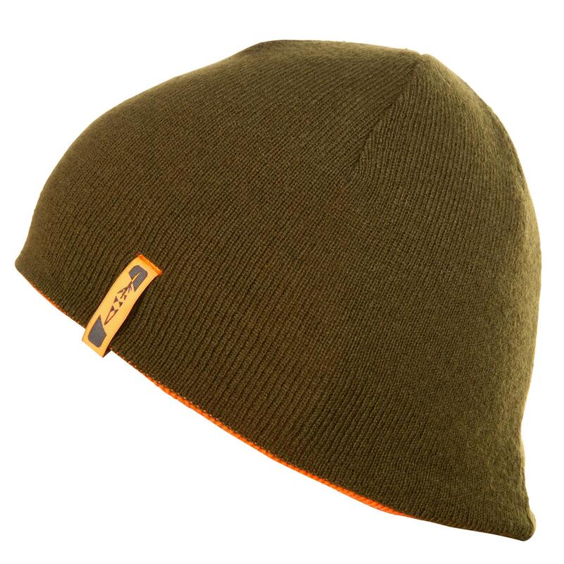 GORRO REVERSÍVEL DE CAÇA 300 LARANJA/VERDE