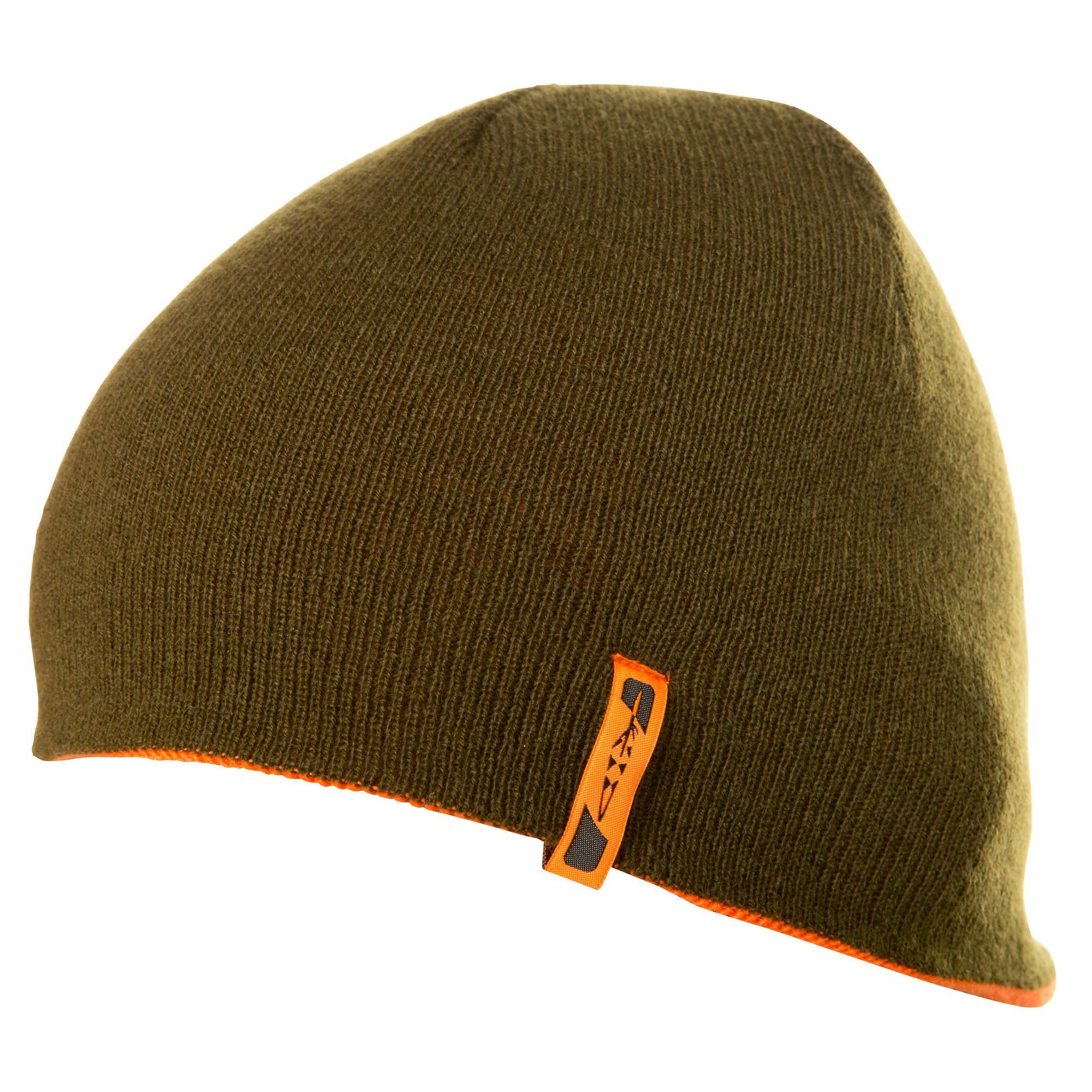 REVERSIBLE HUNTING CAP ORANGE GREEN 300