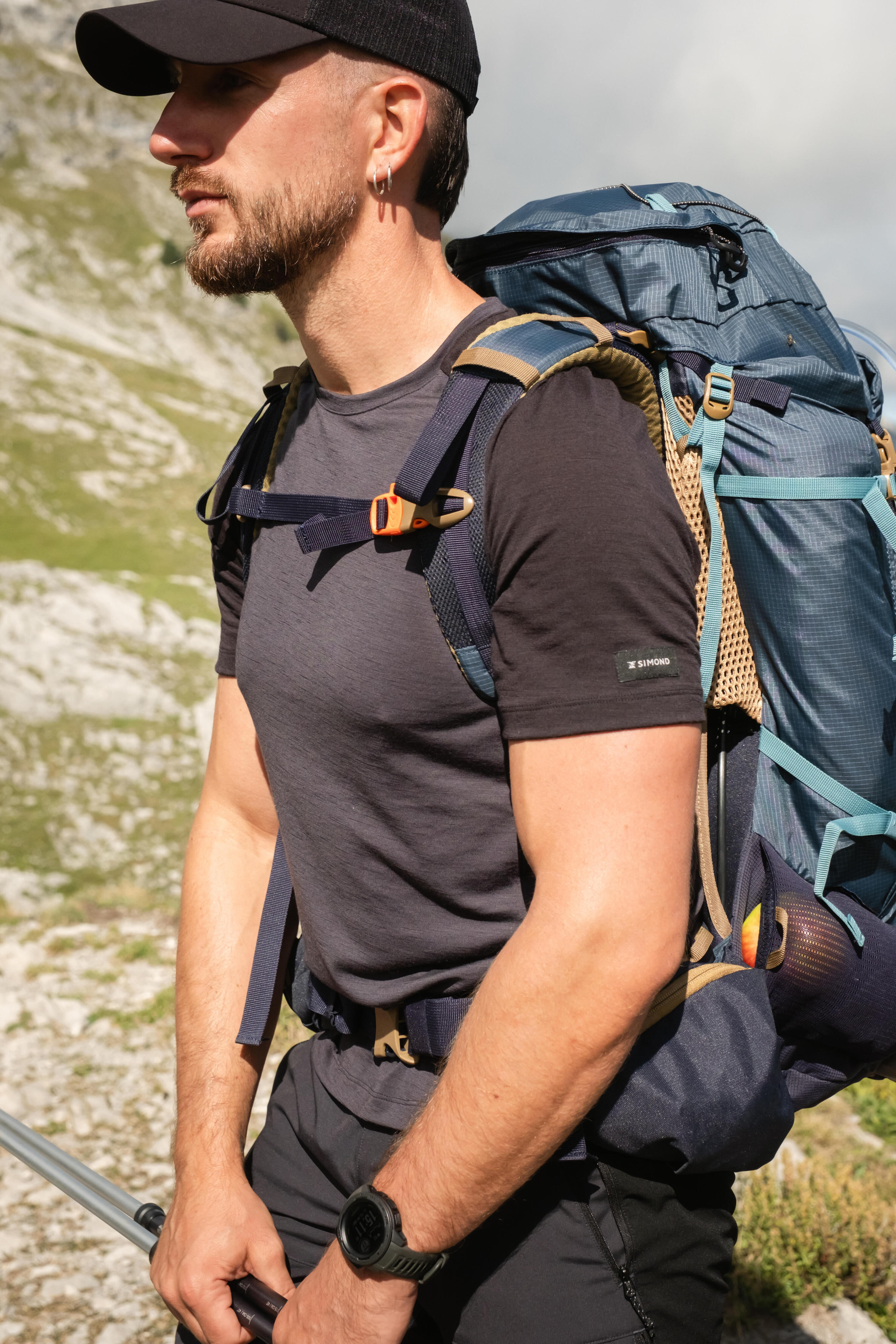 T-shirt de randonnée en laine mérinos homme, Merino Resist 8/8