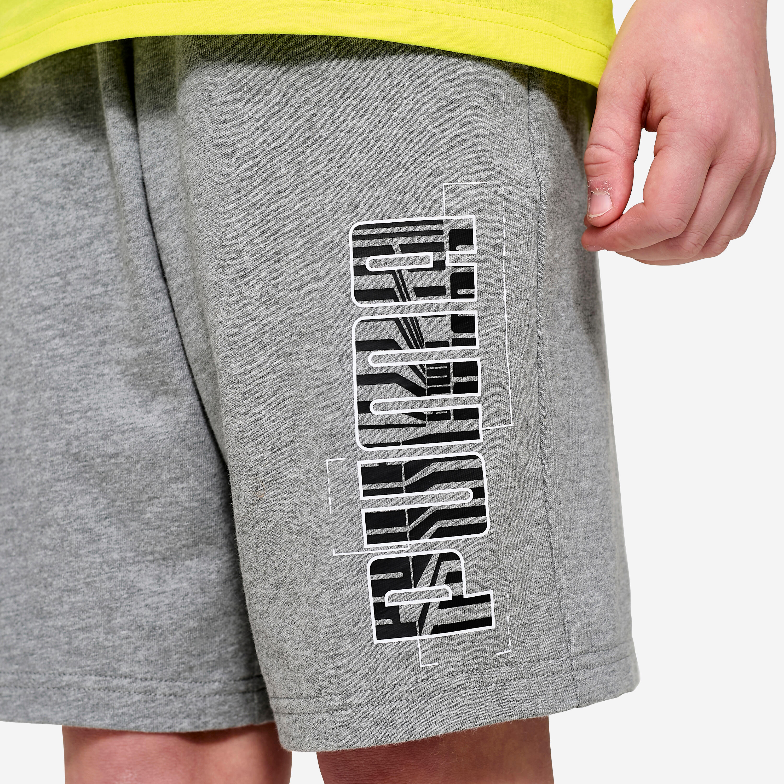 Shorts Kinder Baumwolle - grau  5/6
