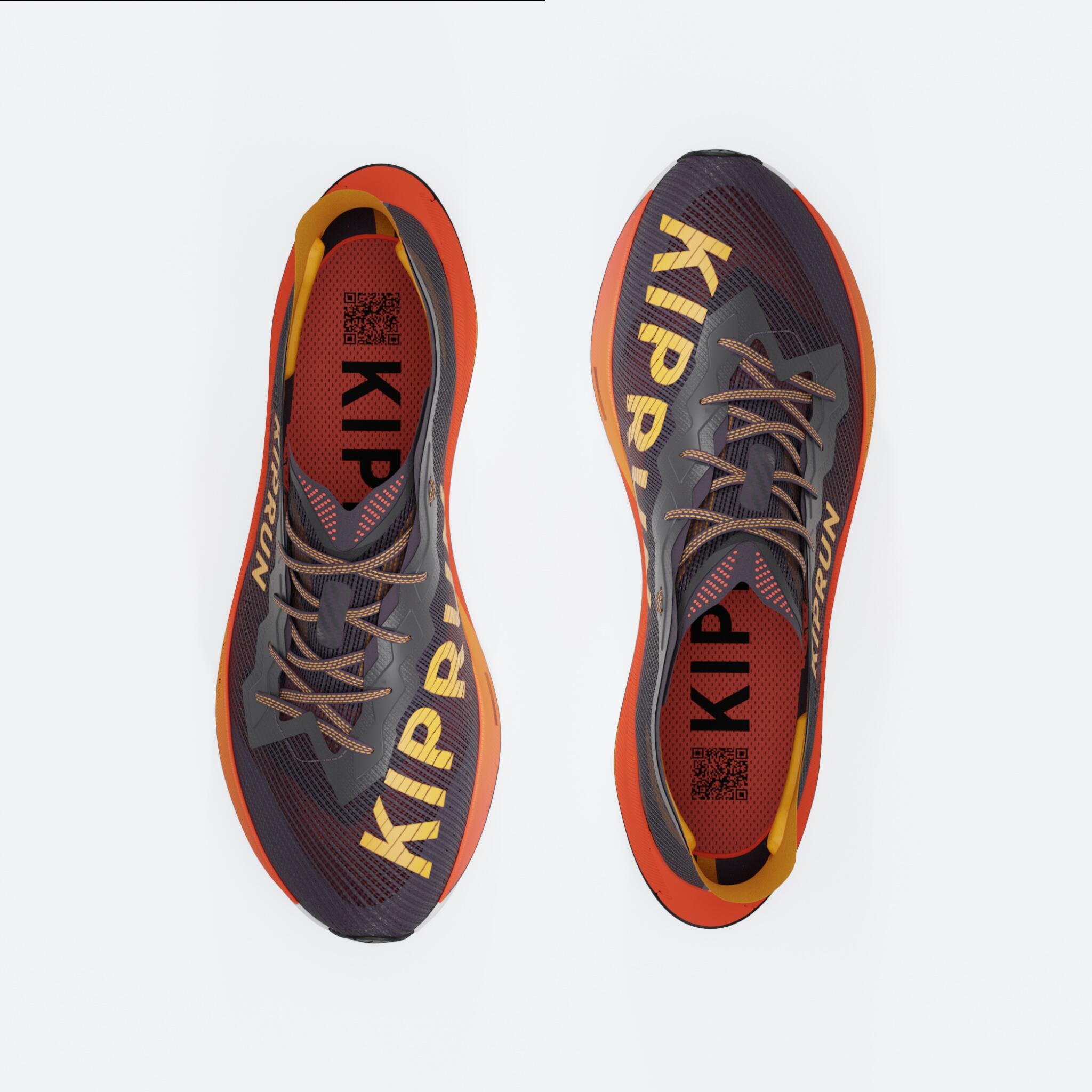 Men's Running shoes with Carbon plate, Kiprun Kipstorm pro - Orange