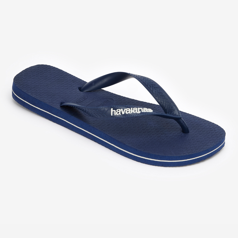 Tongs Homme Havaianas Logo filet bleu marine pour les clubs et