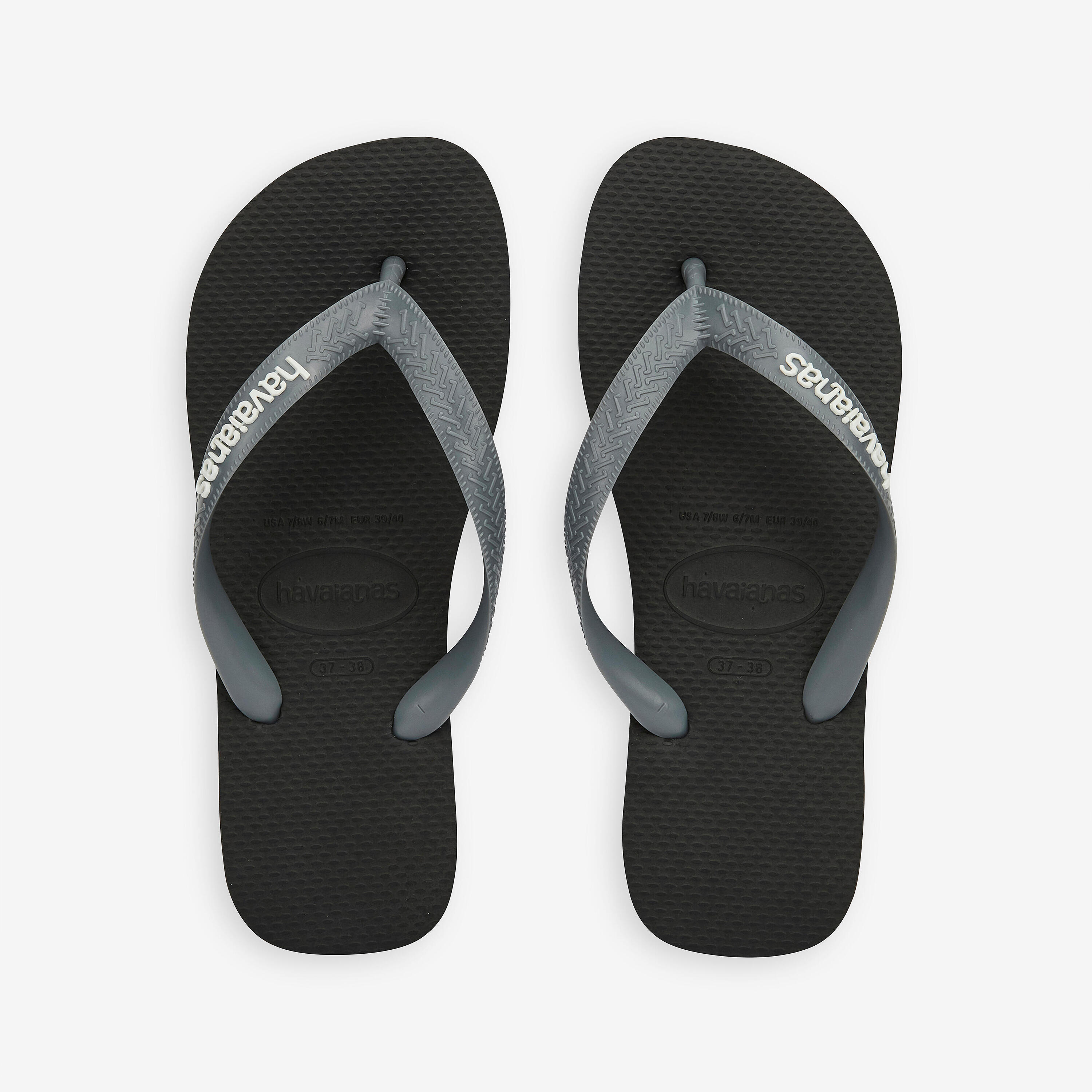 Teenslippers voor heren Top zwart/grijs 3/4