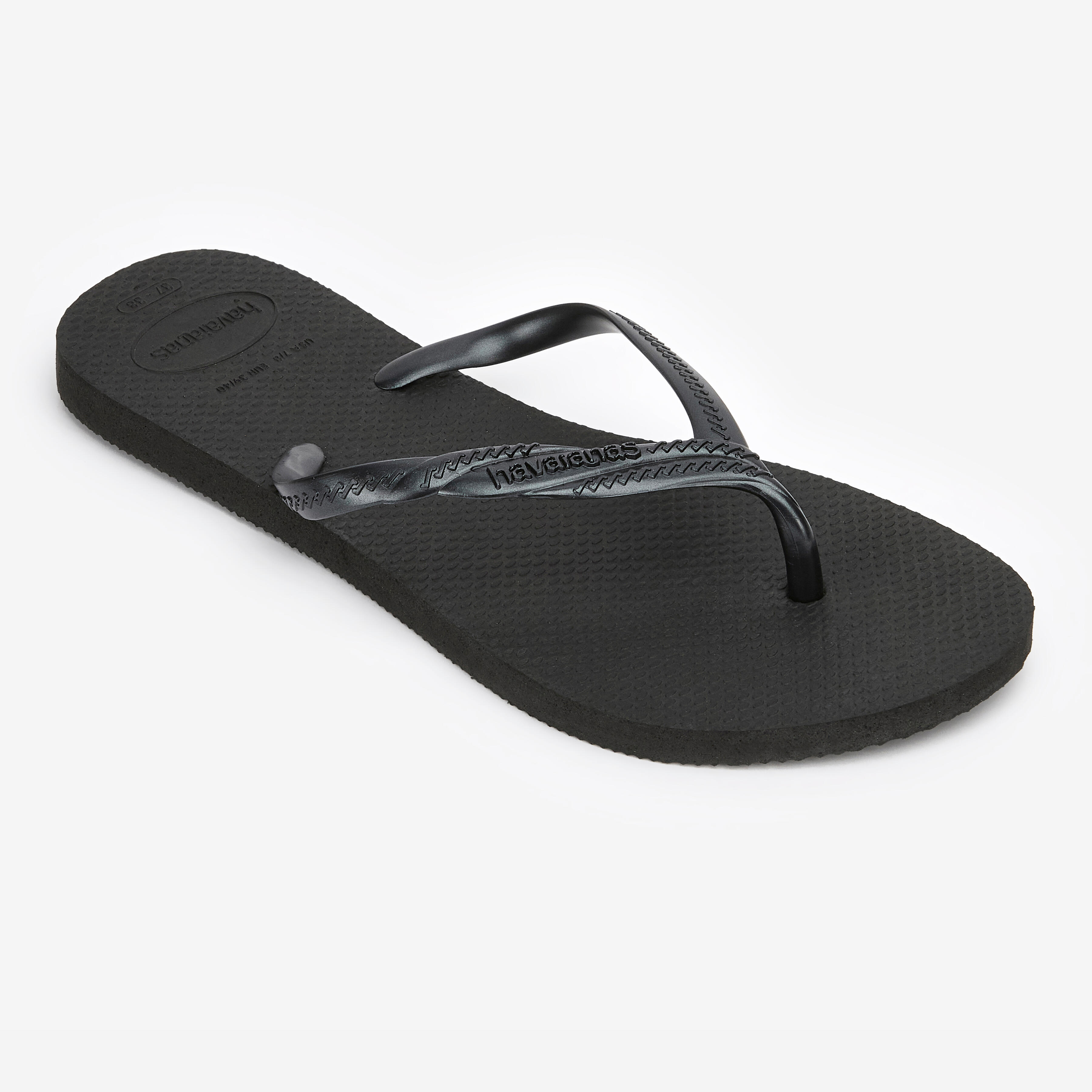 Chinelos de mulher havaianas - fantasia preto