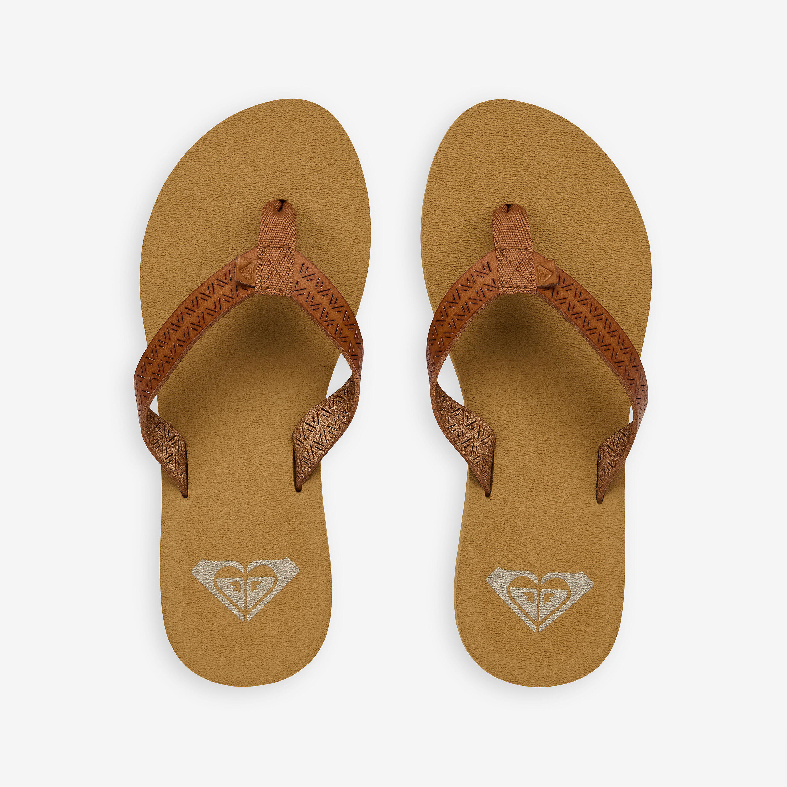 Dames teenslippers Porto bruin 3/4