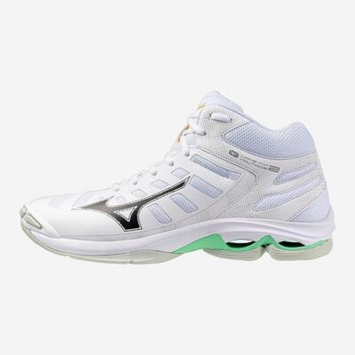 Volleybalschoenen voor dames wave voltage 2 mid wit