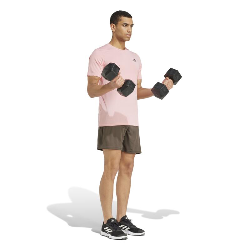 Erkek Spor Tişörtü - Fitness/Kardiyo - Pembe - Adidas