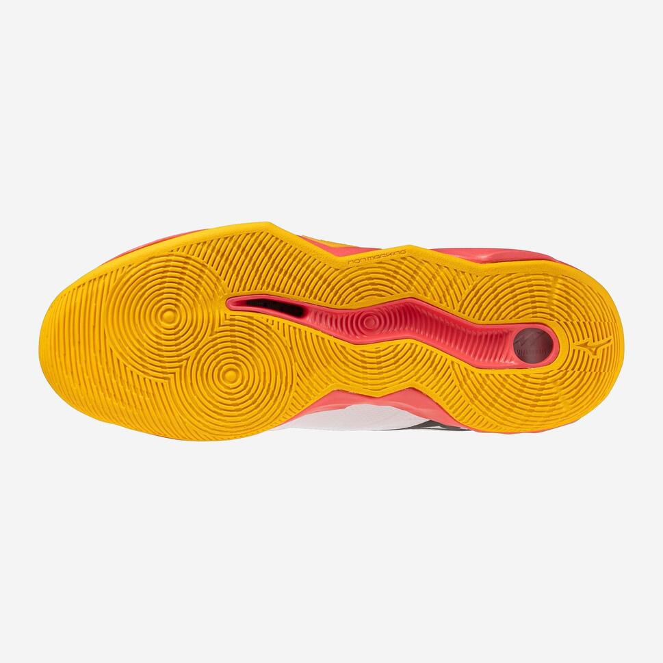 Chaussure de volleyball Adulte - Mizuno Momentum Pro Uni Daybreaker - blanc/rose