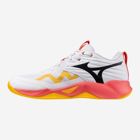Scarpe pallavolo adulto Mizuno MOMENTUM PRO bianco-rosa
