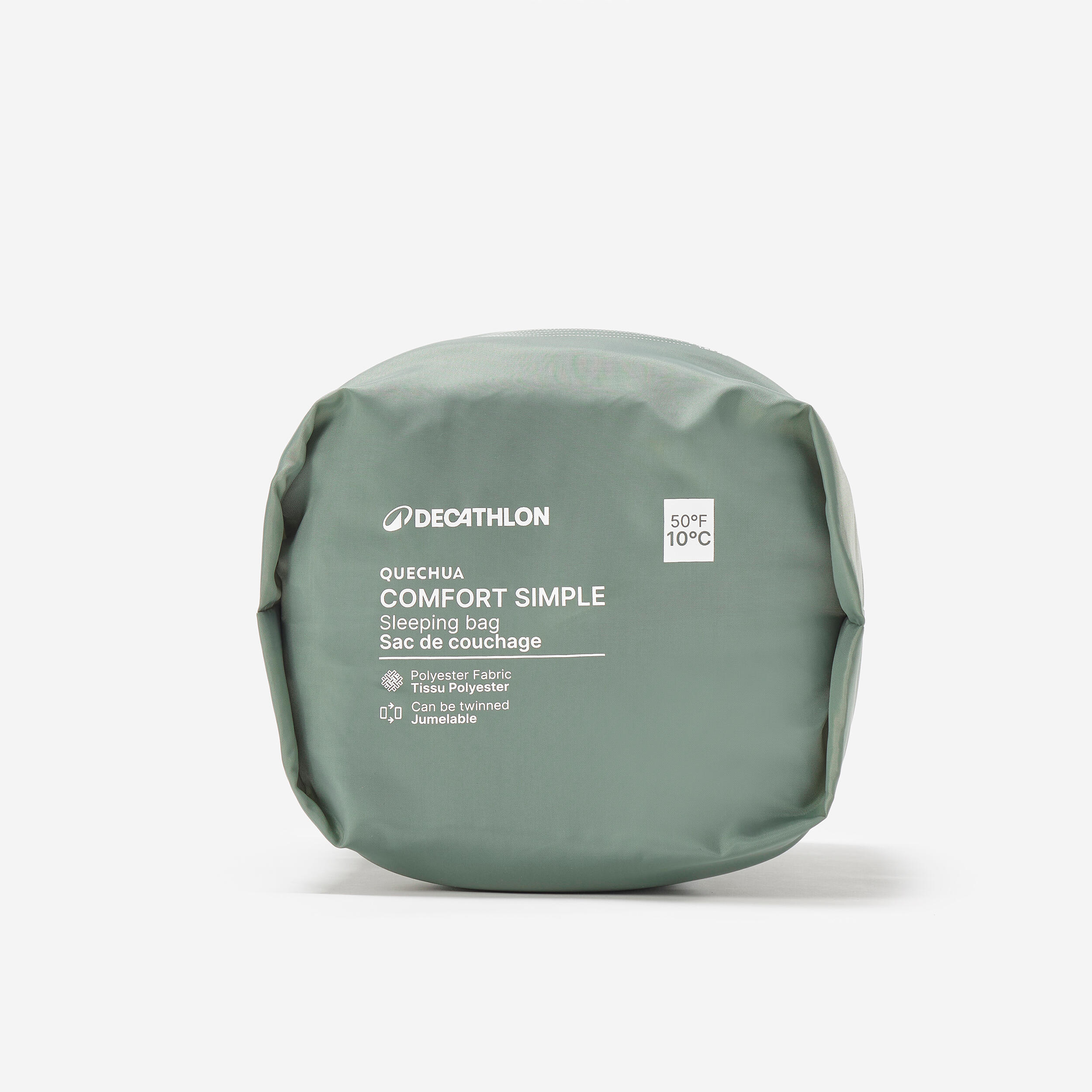 Camping sleeping bag 10°C, Comfort - Green