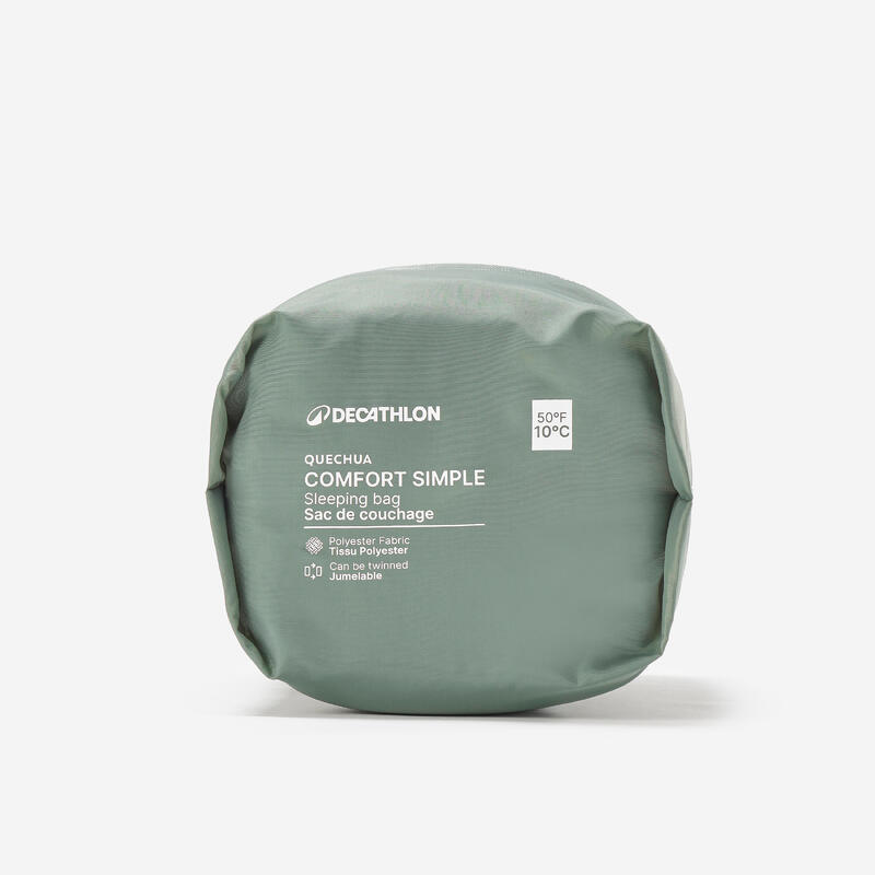 Sac de dormit camping 10°C, Comfort verde
