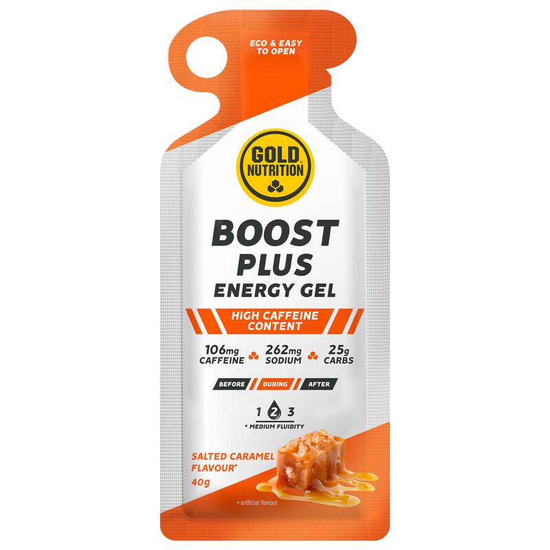 Gold Nutrition Boost Plus Energy Gel - Caramelo Salgado 40gr      1,60€  GOLD NUTRITION Gold Nutrition Boost Plus Energy Gel - Caramelo Salgado 40gr  (13)A partir de 2 horas    