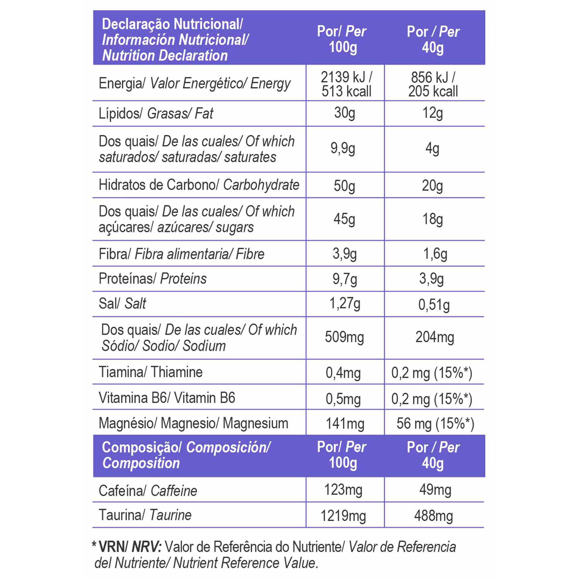 BARRA ENERGÉTICA GOLD NUTRITION TOTAL ENERGY SALT BAR Chocolate - Avelã 2/2