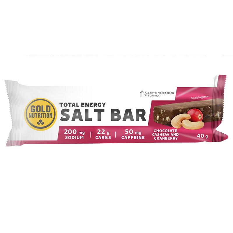 BARRA ENERGÉTICA GOLD NUTRITION TOTAL ENERGY SALT BAR ARANDO- 40 G      2,50€  GOLD NUTRITION BARRA ENERGÉTICA GOLD NUTRITION TOTAL ENERGY SALT BAR ARANDO- 40 G  (4)  