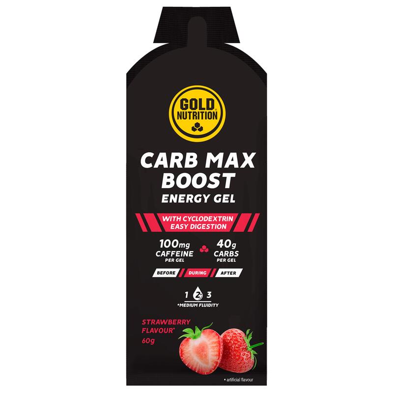 Gel Energético Gold Nutrition Carb Max Boost Morango 60gr      2,70€  GOLD NUTRITION Gel Energético Gold Nutrition Carb Max Boost Morango 60gr  (8)A partir de 2 horas    