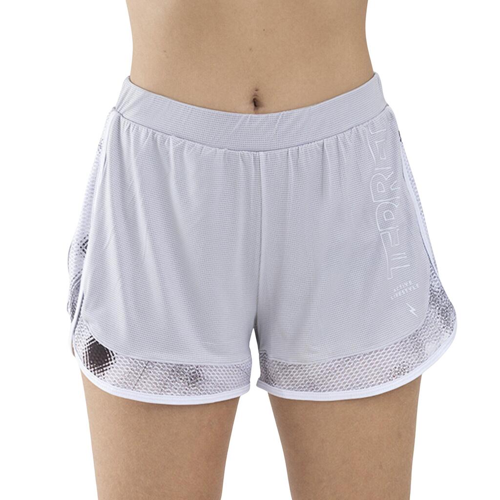 Short de running para Mujer Terret con licra Kyori - blanco