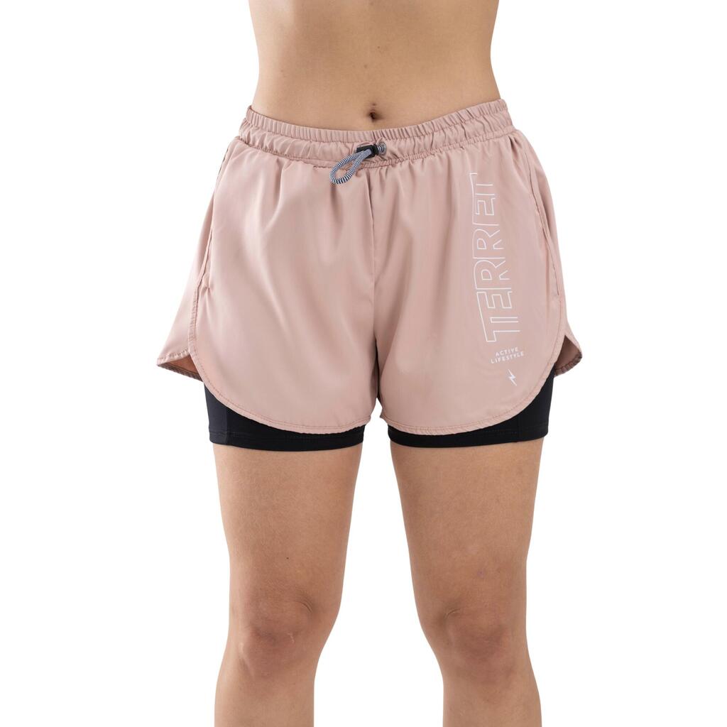 Short de fitness con licra para Mujer Terret Kenji rosado