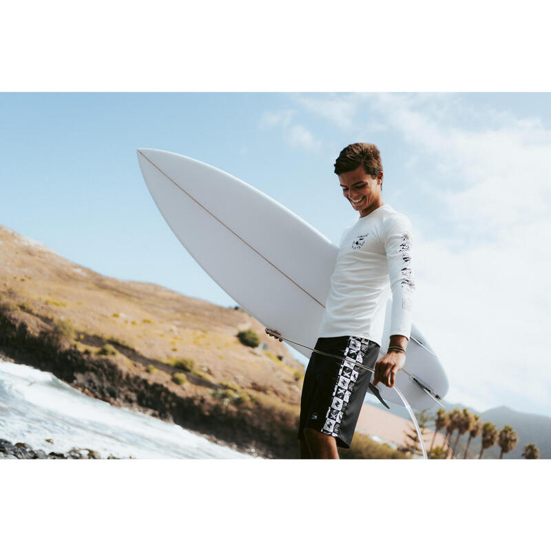 Çocuk Uzun Deniz Şortu/Boardshort - Siyah - 900