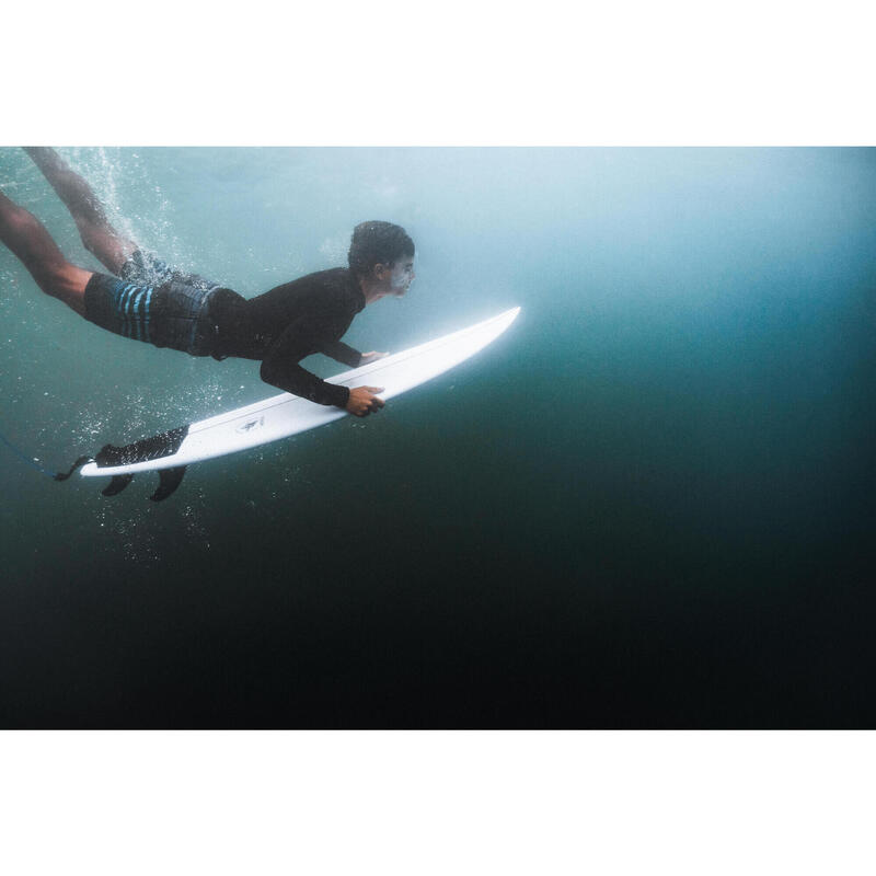Bluză surf anti-UV 900 Negru Băieți 