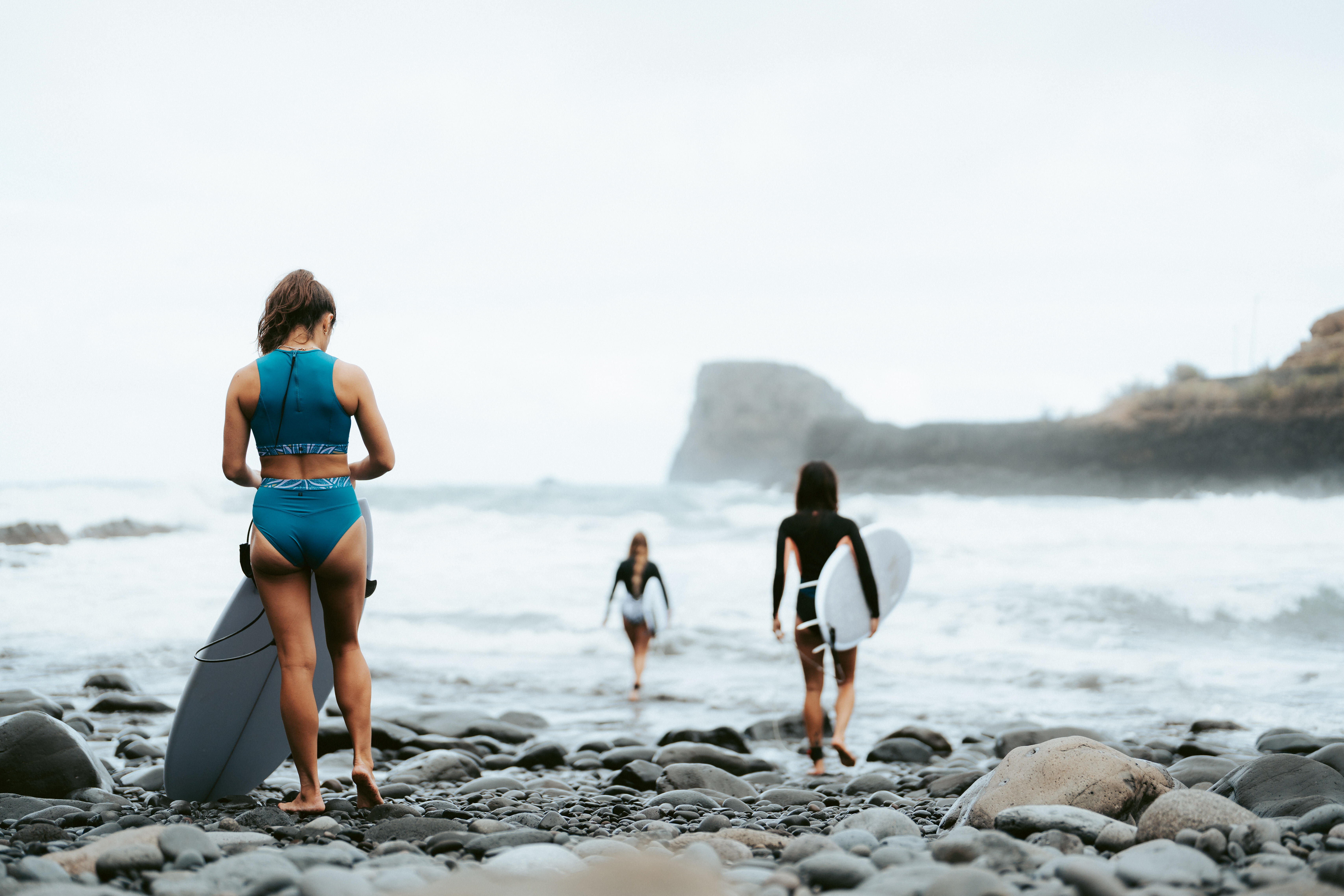 Bas de maillot de bain de surf à taille haute femme – Rosa  - OLAIAN