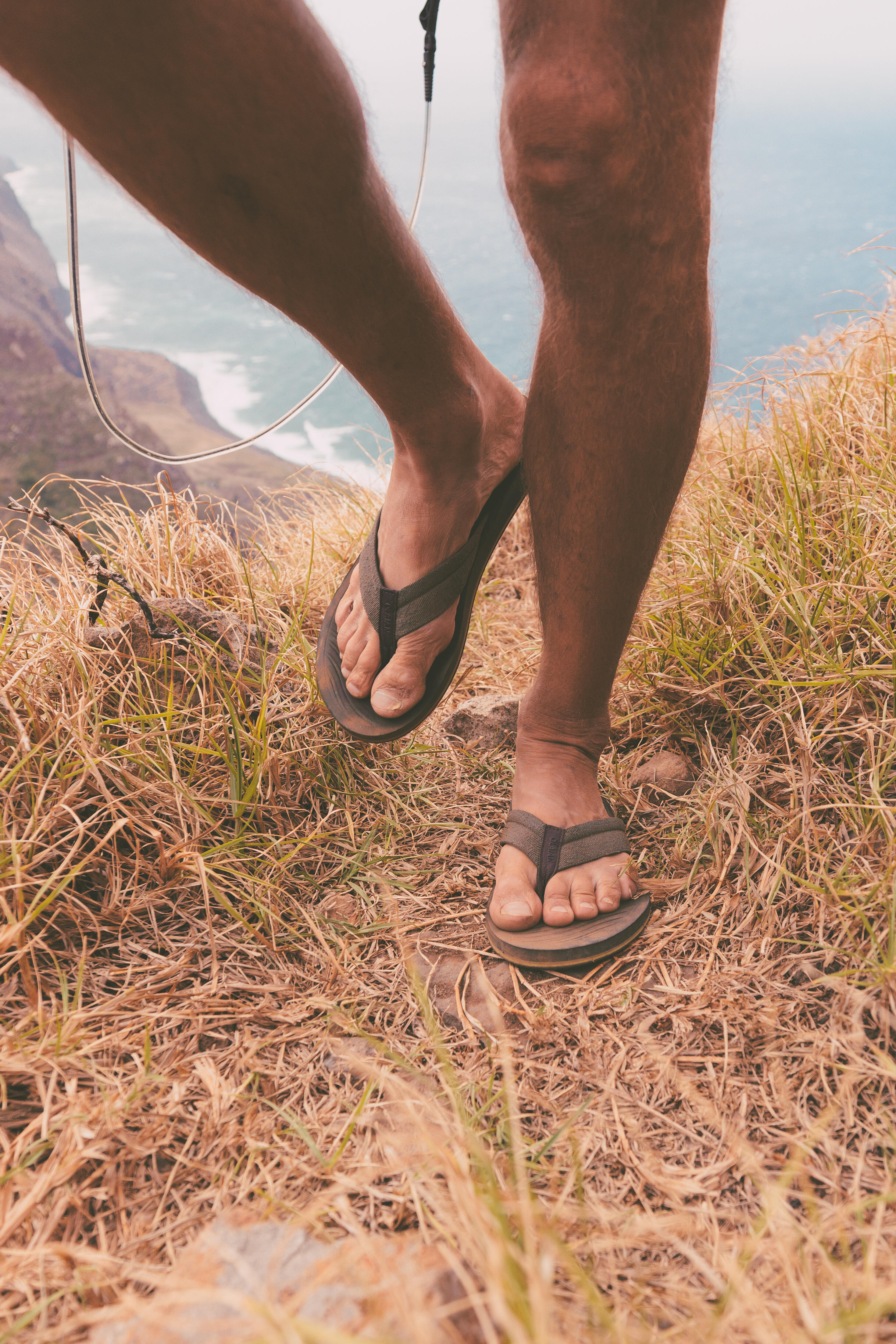 Men's Flip-Flops - 500 Green - OLAIAN