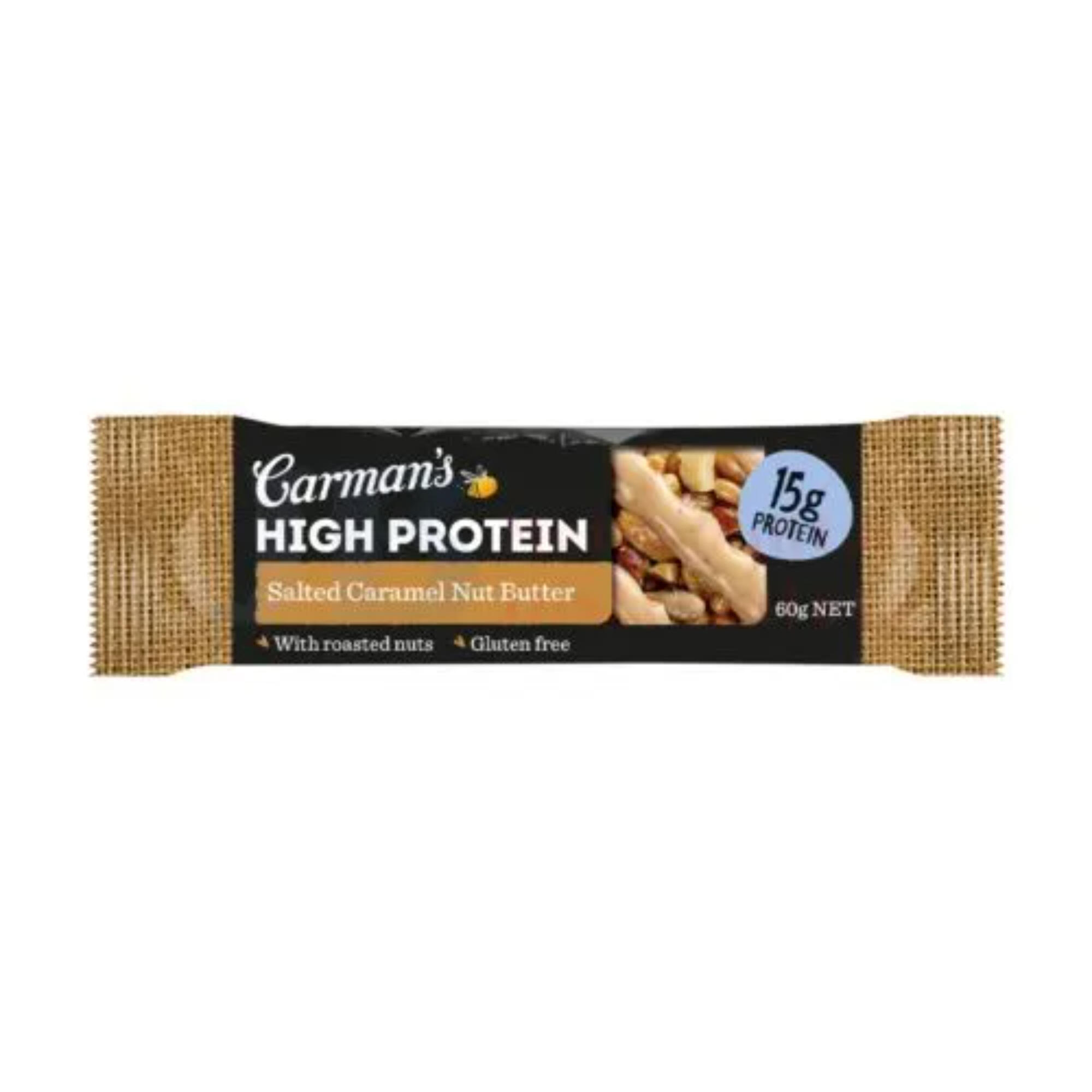 Carman's 60G High Protein Bar Salted Caramel Nut Butter