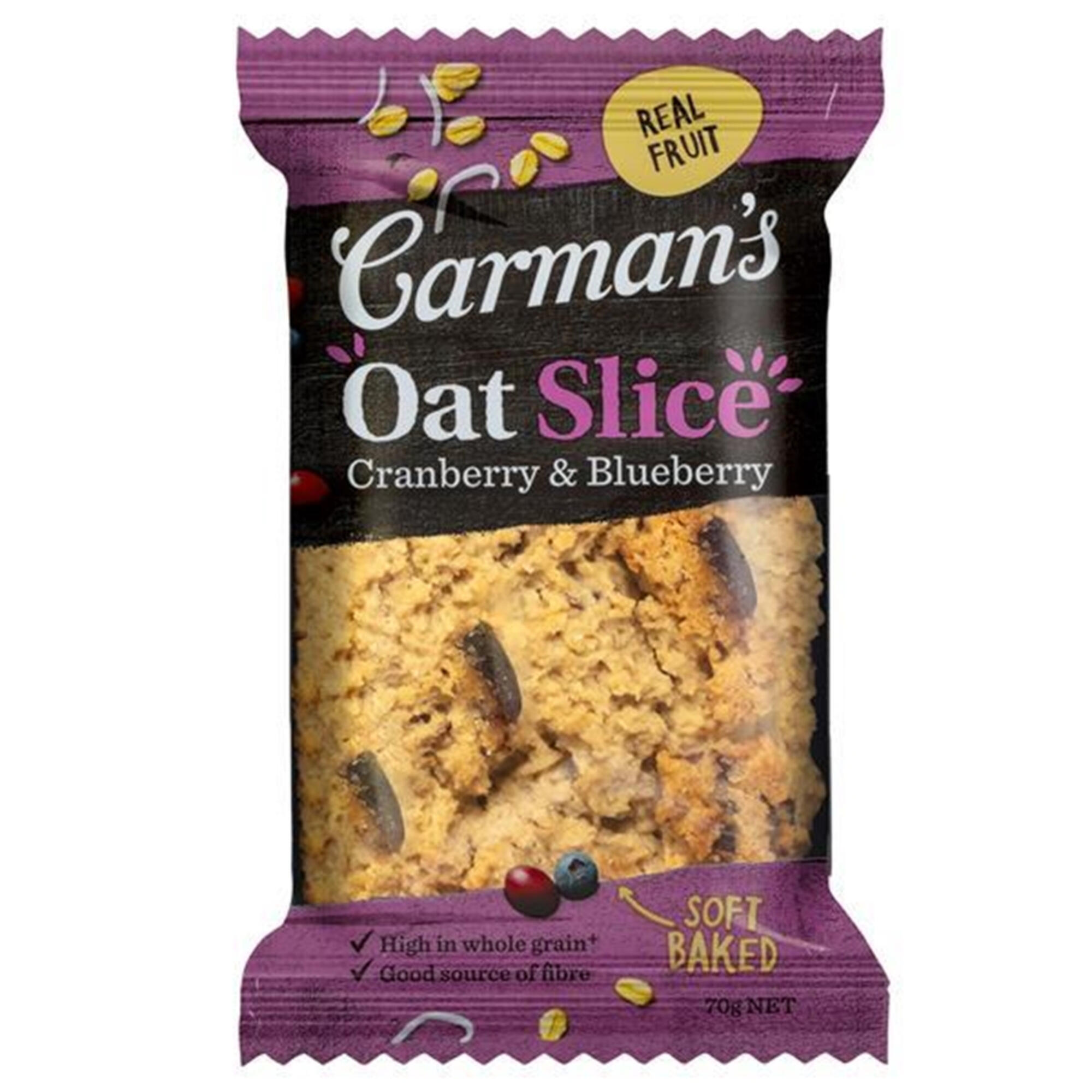 Carman's Oat Slice Cranberry Blueberry 70G