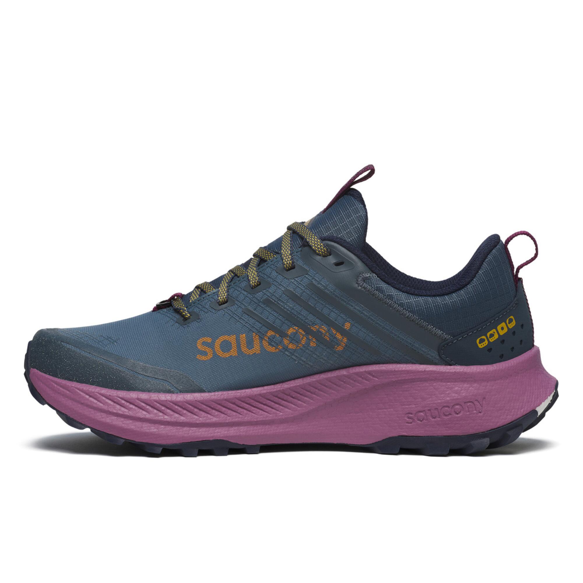 Chaussures de trail Running - Saucony Ride TR2 GTX Bleu/Violet Femme 3/5