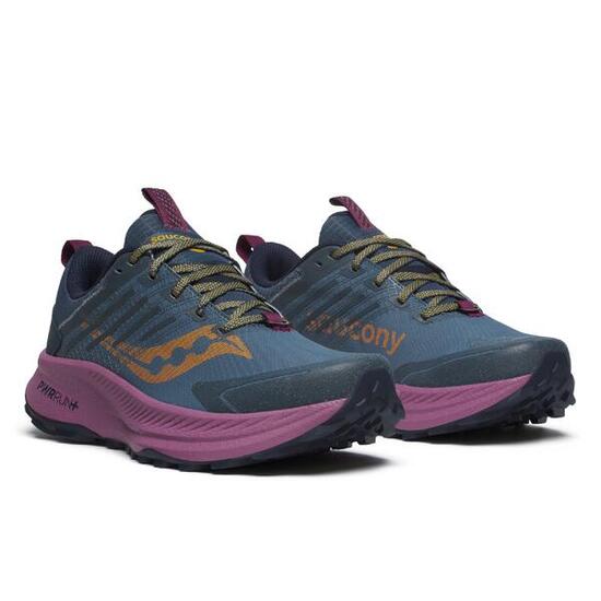 Laufschuhe Trailrunning Damen - Saucony Ride TR2 GTX blau/violett