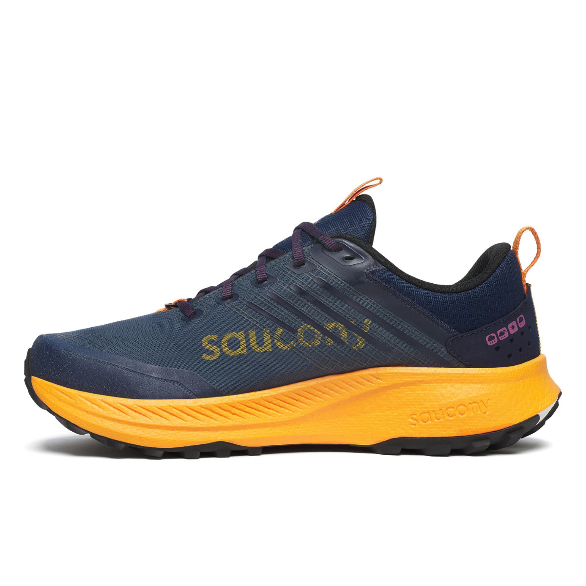 Chaussures de trail Running - Saucony Ride TR2 GTX Bleu/Jaune Homme 3/5