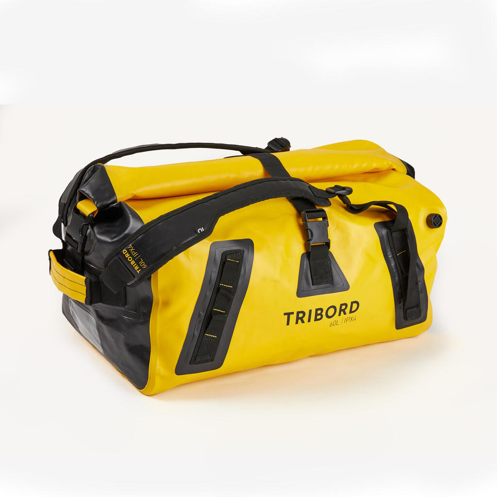 Rumena in črna vodoodporna jadralna torba (60 l)