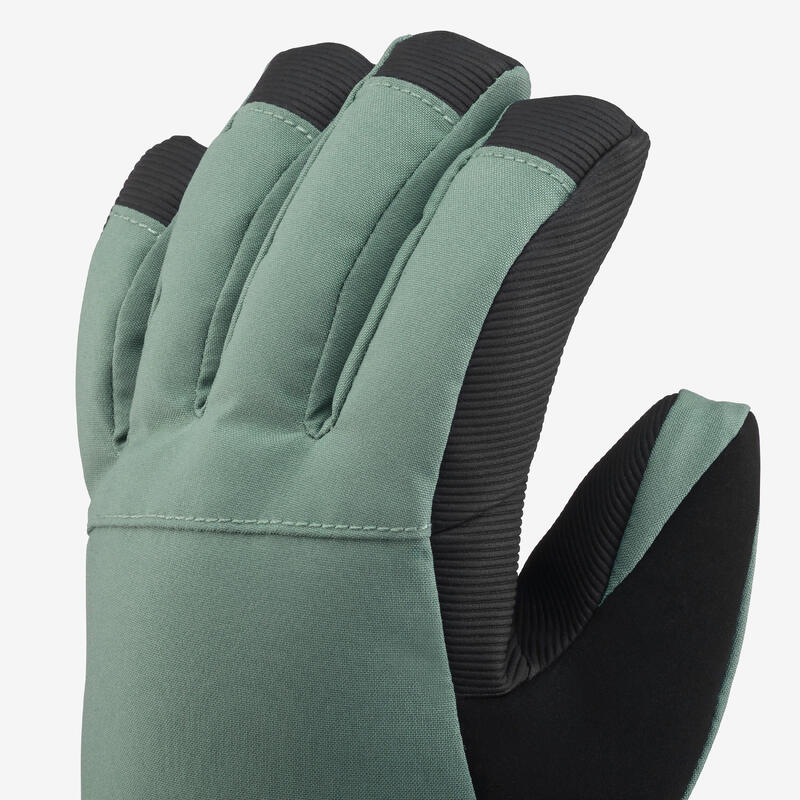 Gants de ski chauds enfant 6-14 ans, SKI500 LONG vert
