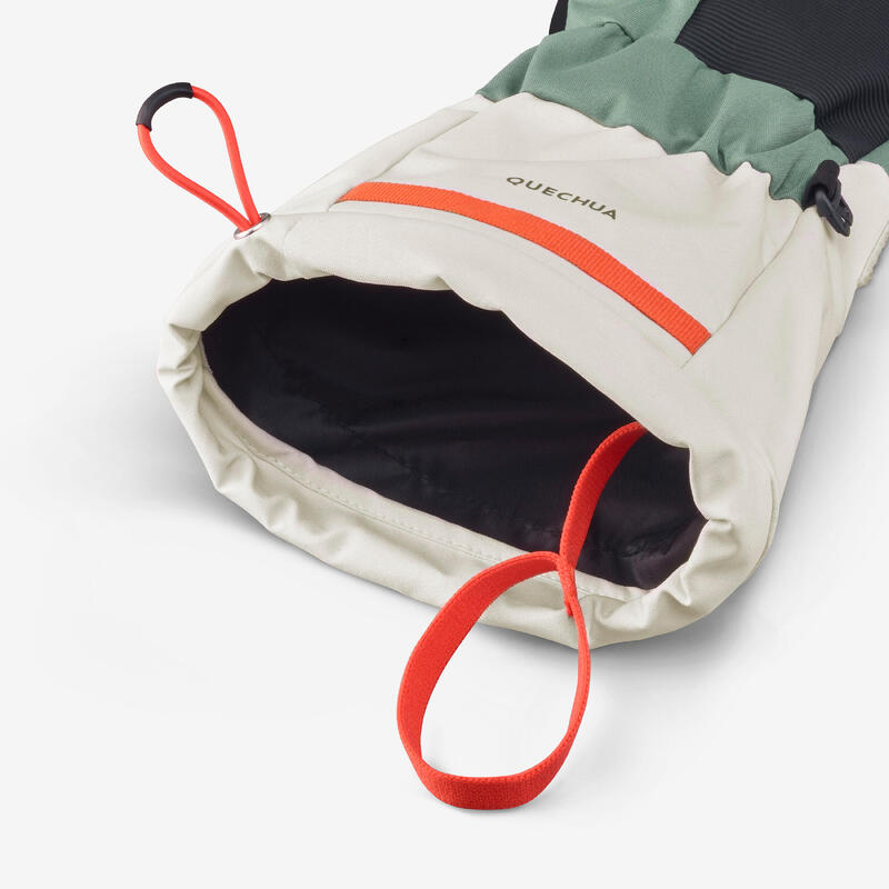 GANTS DE SKI ENFANT CHAUDS ET IMPERMEABLES - 500 LONG VERT