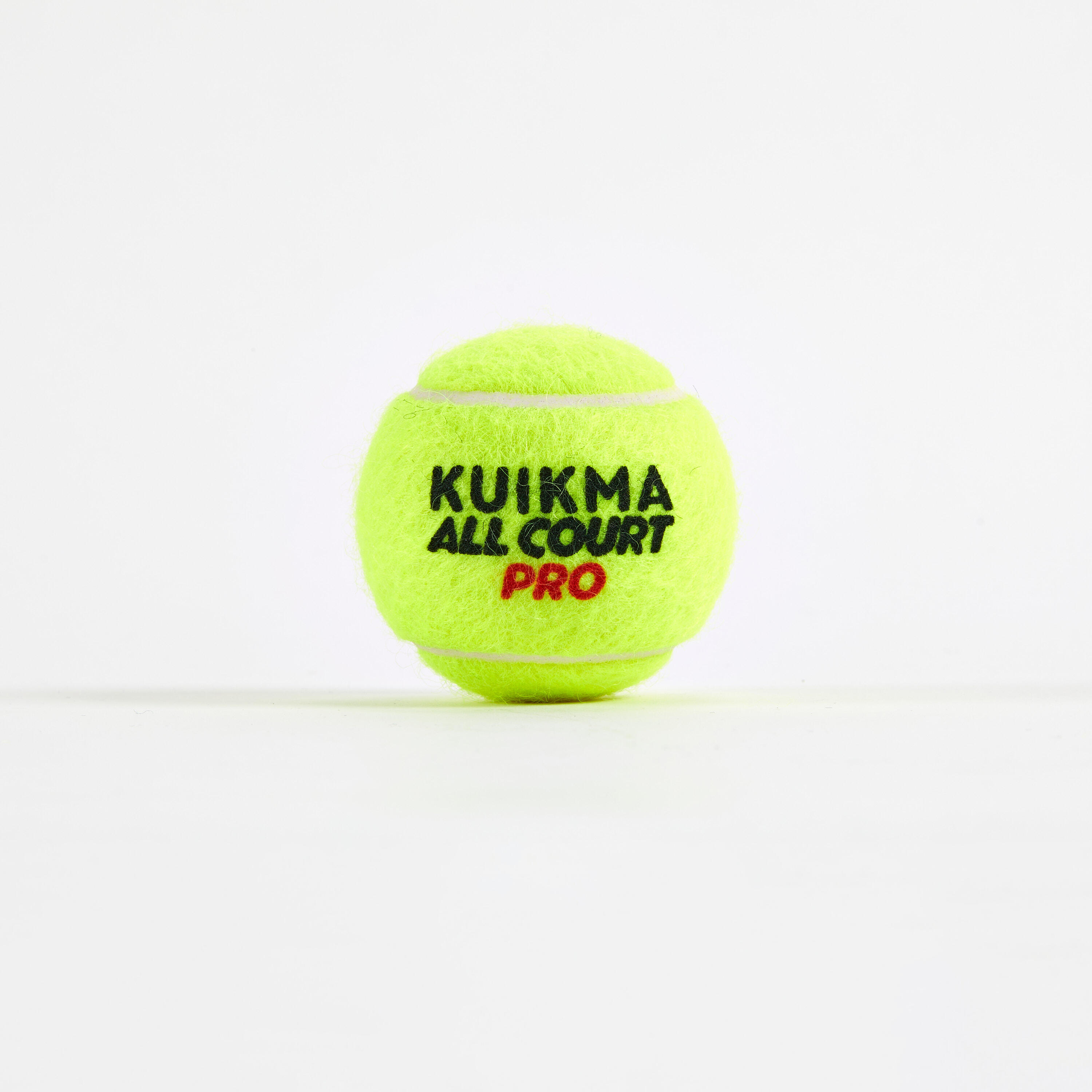 Versatile Tennis Ball Comfort Pro 4-Pack x 2 - Yellow 3/4