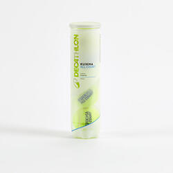 Balle de tennis polyvalente entrainement tube de 4, Kuikma All Court