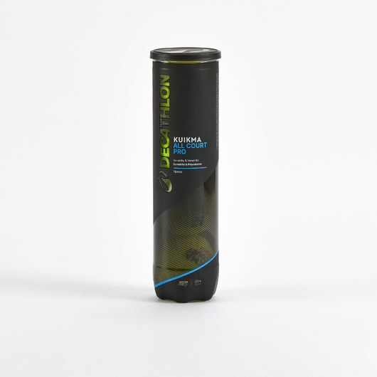 Balle de tennis polyvalente tube de 4, Kuikma all court pro