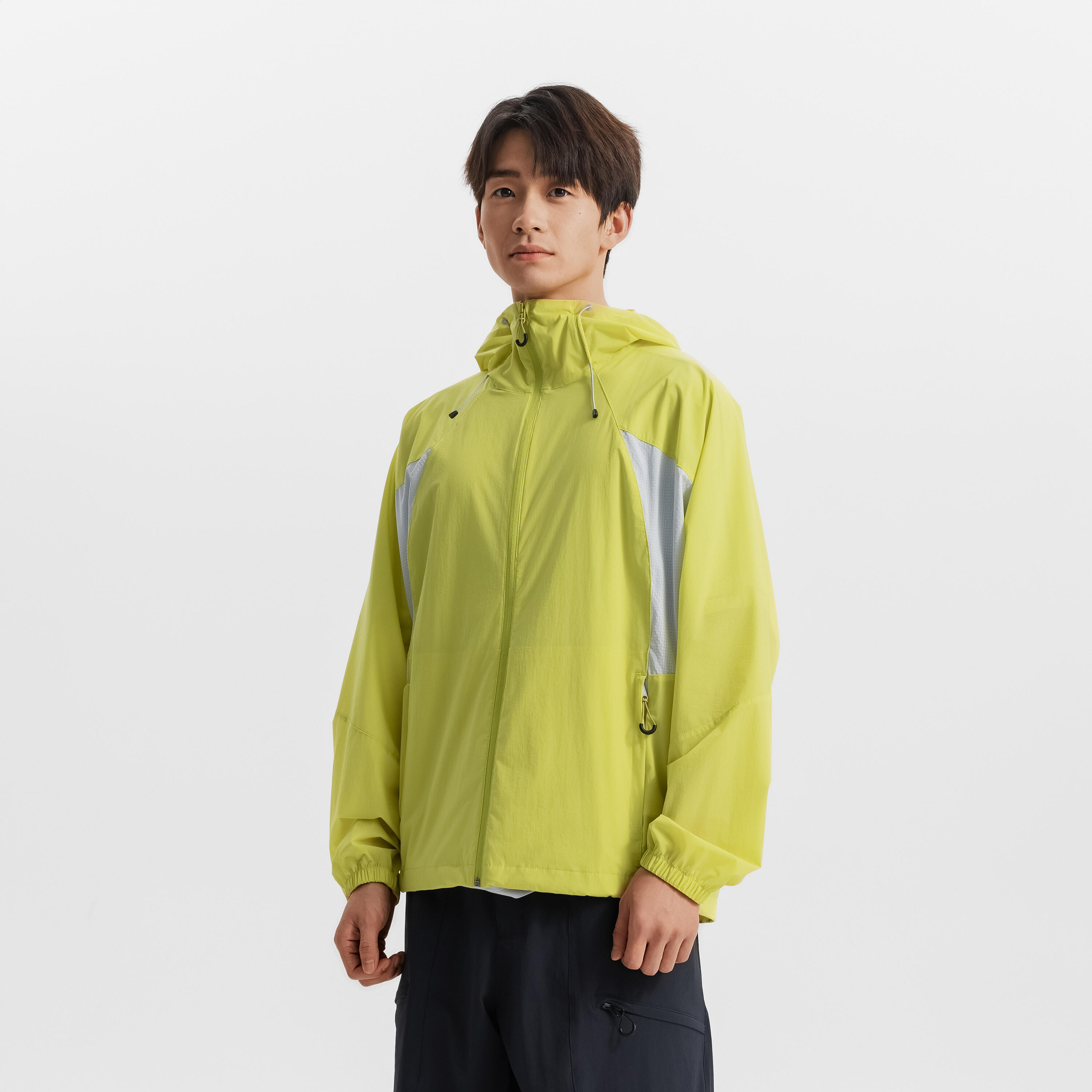 井*頭様 Off-White 蛍光イエロー ナイロンジャケット ジャケット 綿ナイロンオックス Needles Wネーム WPー
