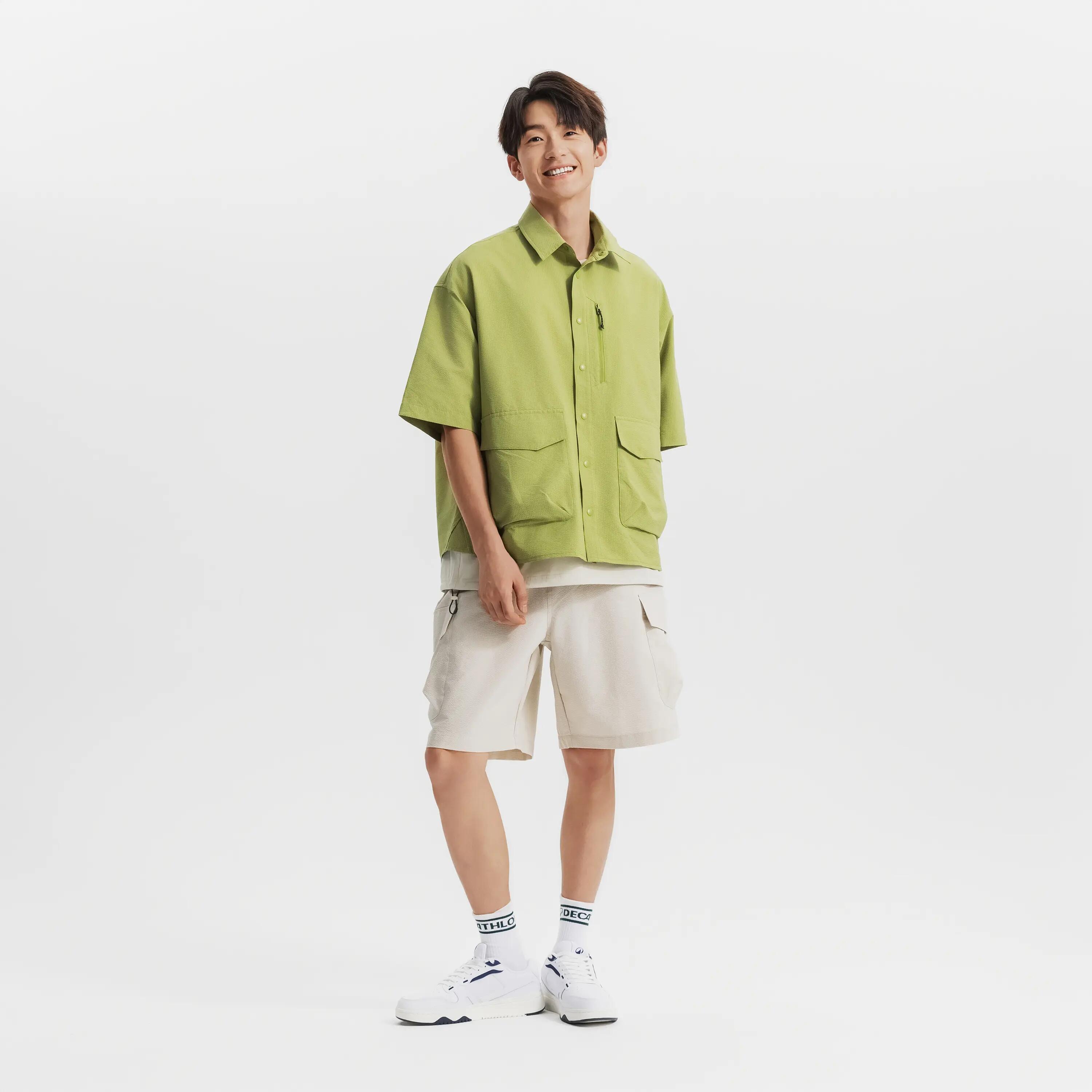 Cămașă Seerucker unisex, Lifetech, Verde 9/20