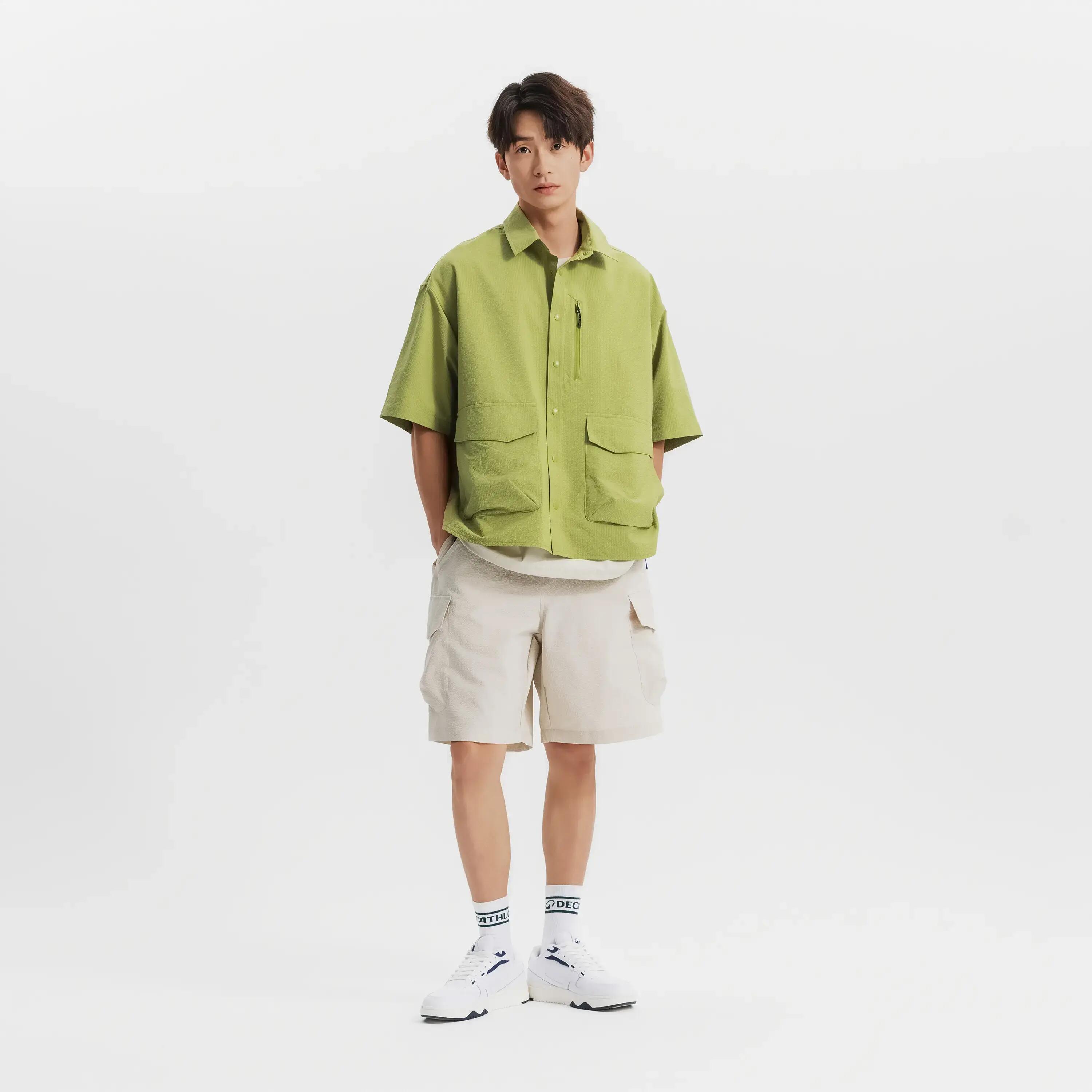 Cămașă Seerucker unisex, Lifetech, Verde 12/20