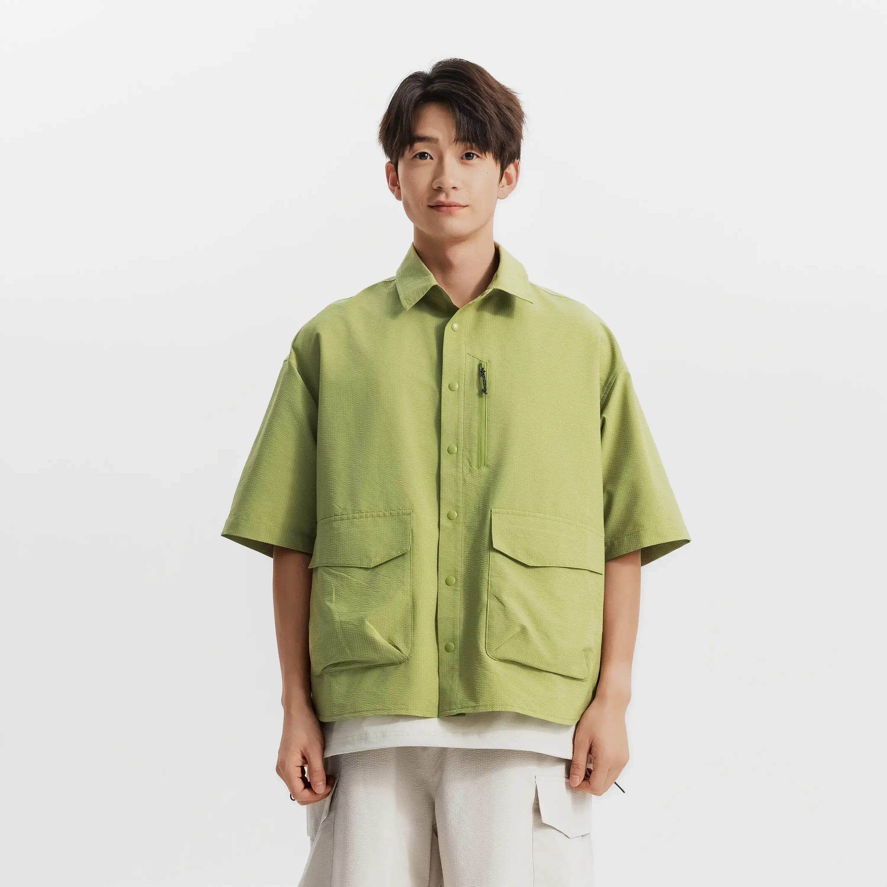 Cămașă Seerucker unisex, Lifetech, Verde 8/20
