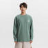 SPORTSWEAR GENDERLESS LOOSE COTTON LONG-SLEEVE T-SHIRT, eucalyptus green
