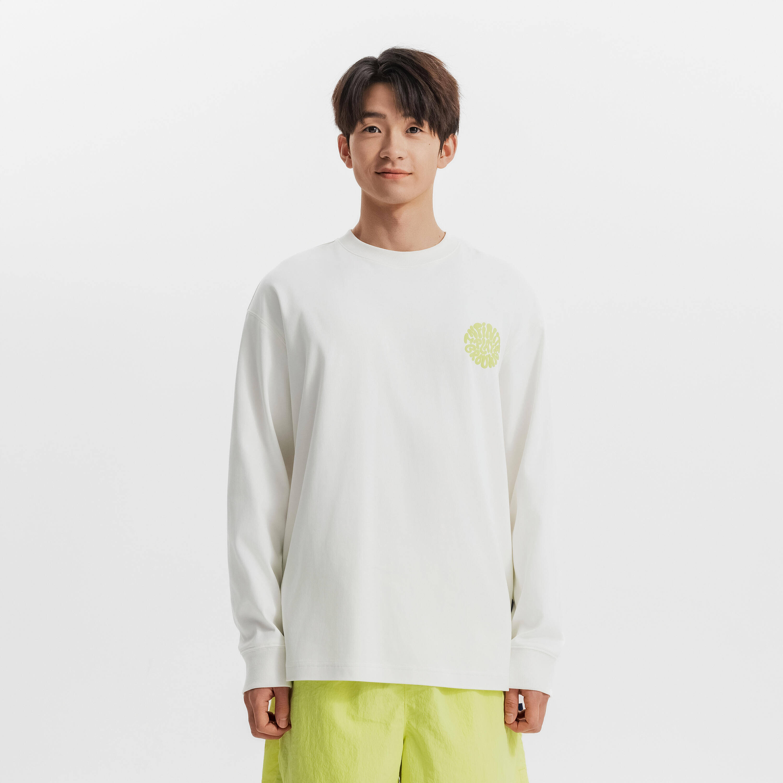 Unisex Graphic Casual, Long Sleeved, Cotton T-Shirt - White -  1