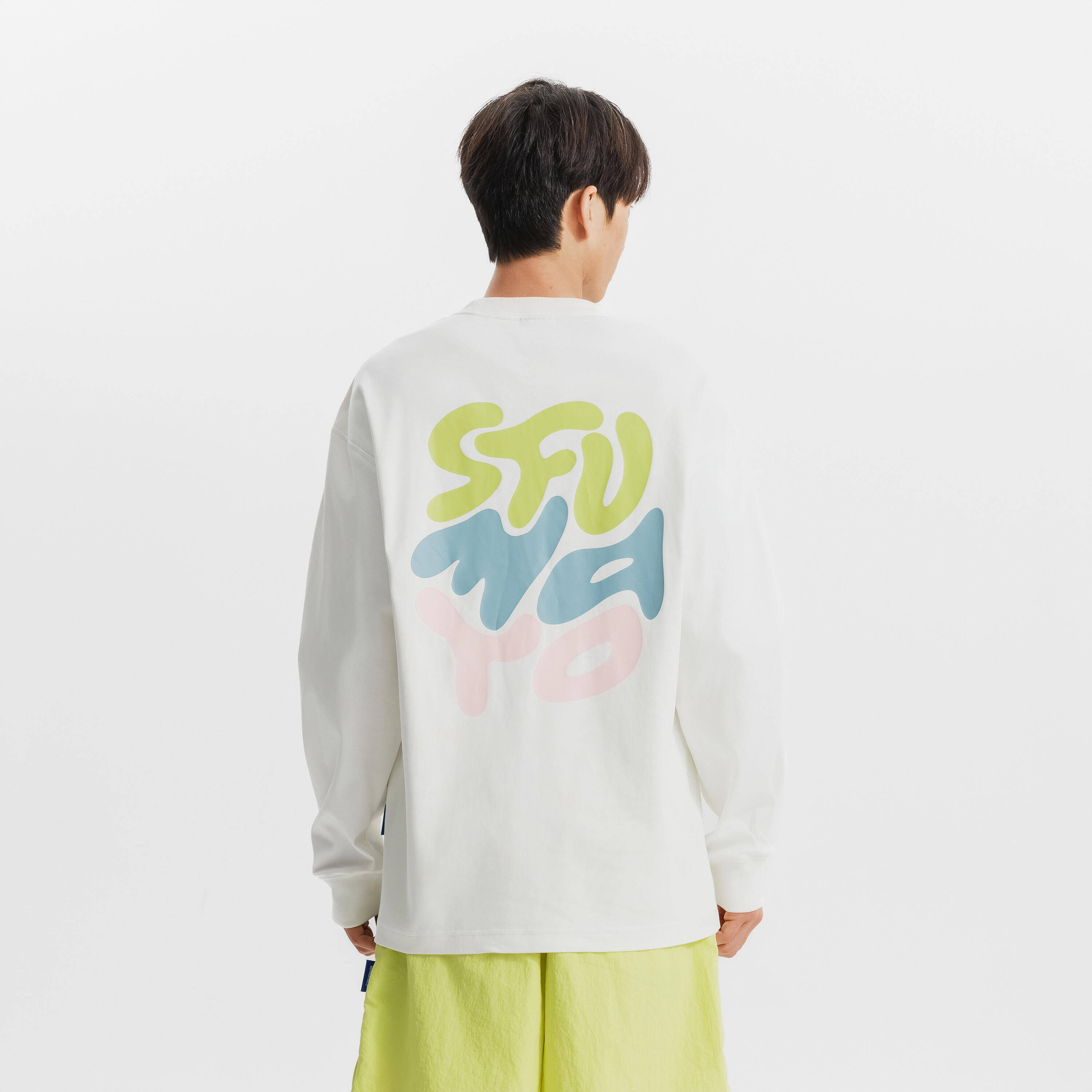 Unisex Graphic Casual, Long Sleeved, Cotton T-Shirt - White -  3