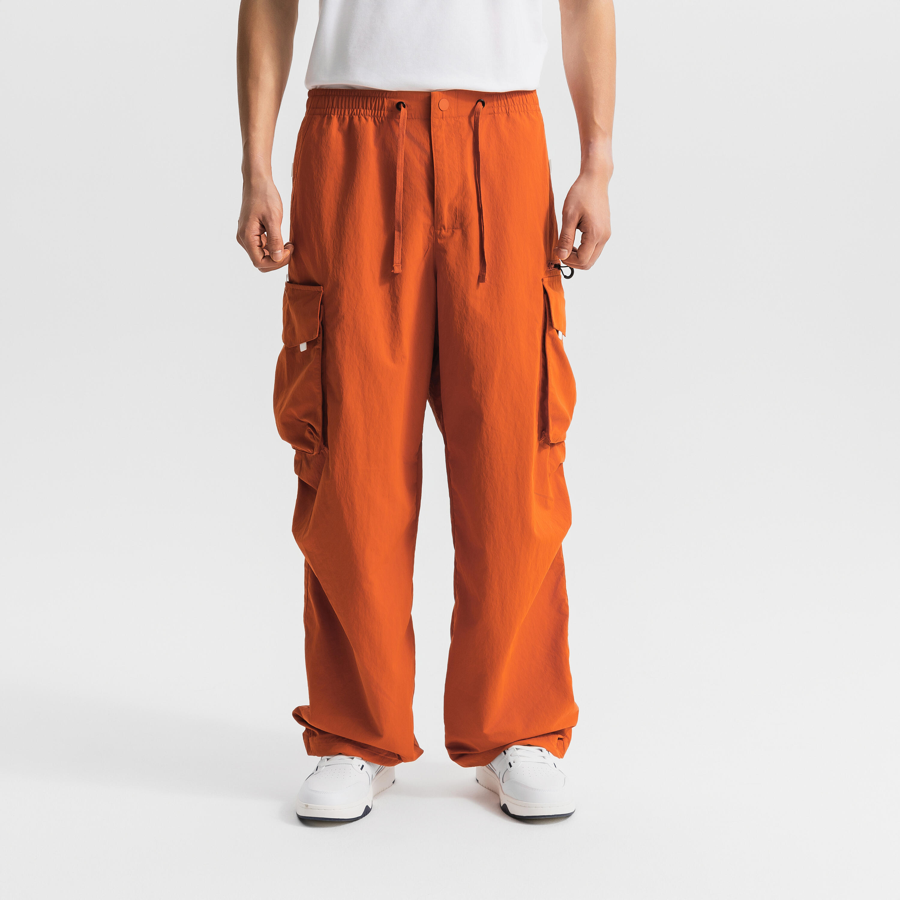 Sportswear oversize cargo pants-olive green
