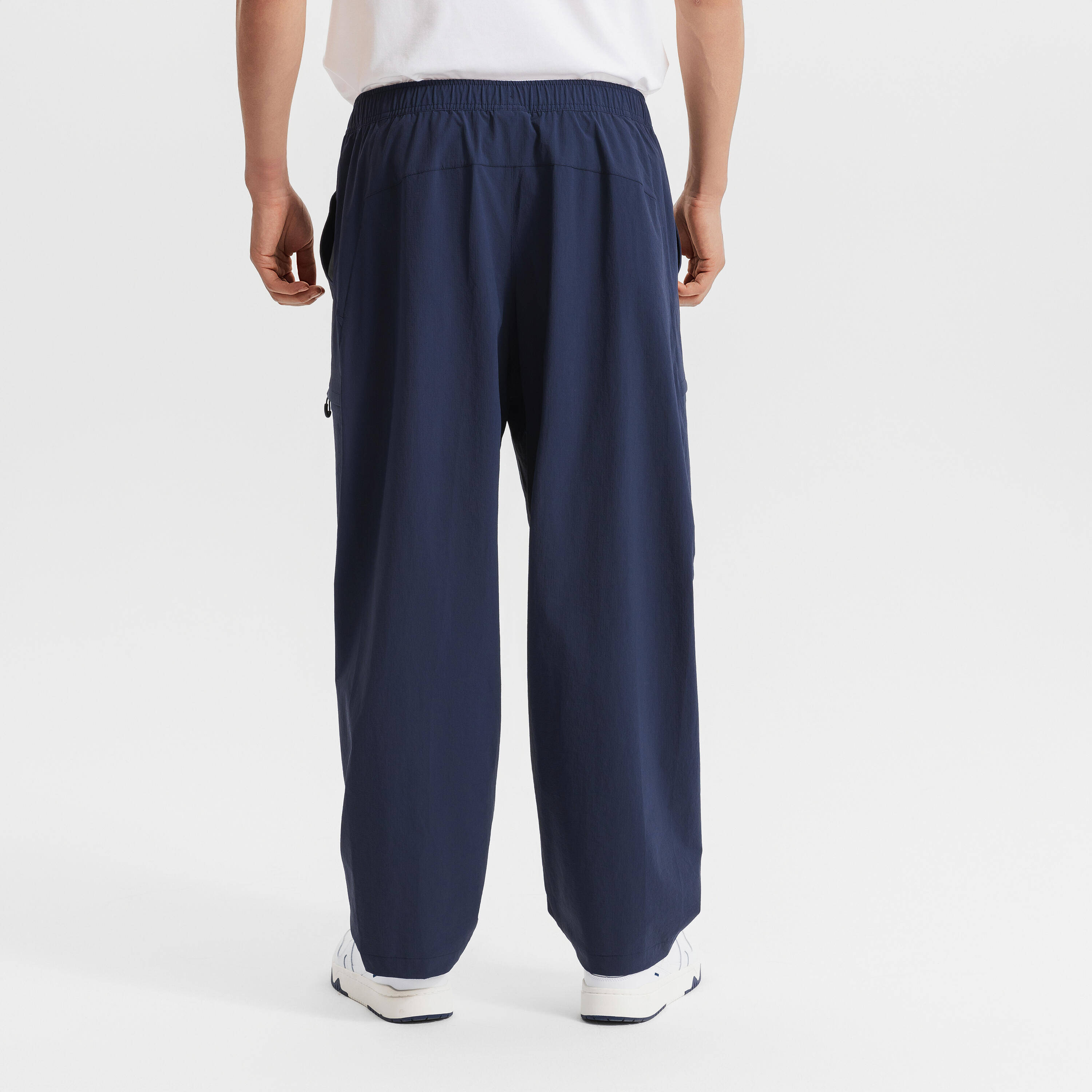 Sportswear men zipper tapered pants-asphalt blue -  3