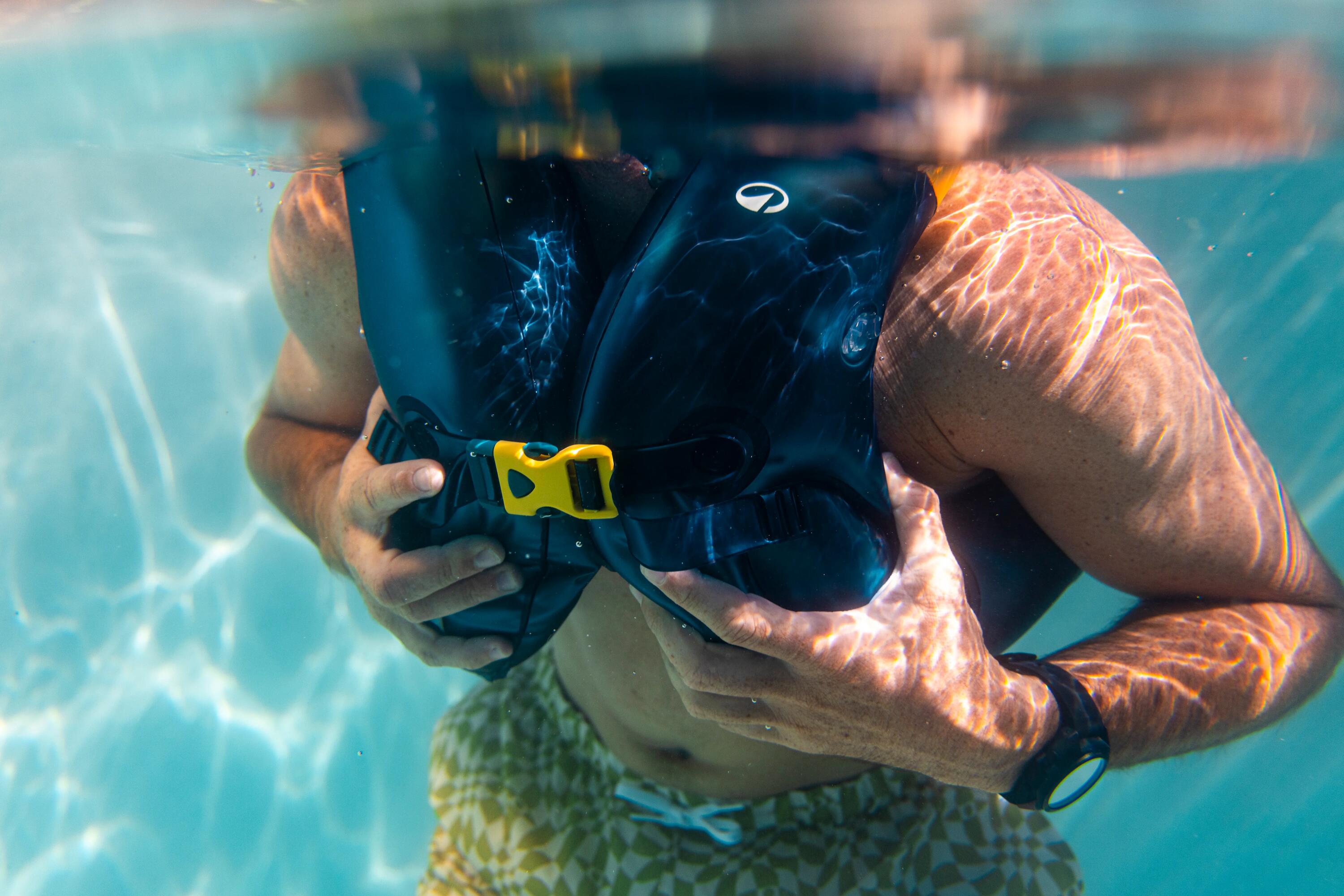 Yetişkin Şişme Yüzme Yeleği - Mavi/Sarı - Swimvest 4/5