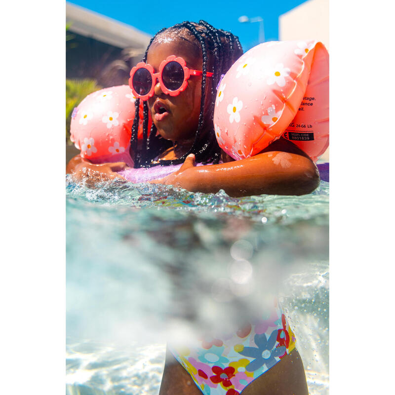 Maillot de bain 1 pièce Bébé / Fille - rouge imprimés fleurs