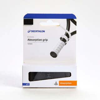 Tennis Racket Base Grip Absorb Black x1