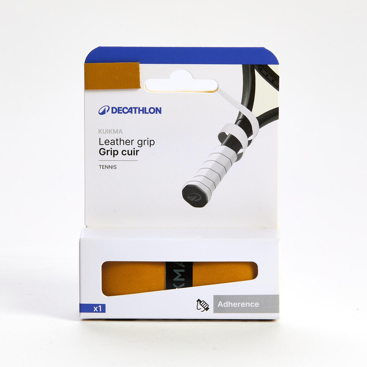 GRIP DE TENNIS CUIR ARTENGO  BRUN