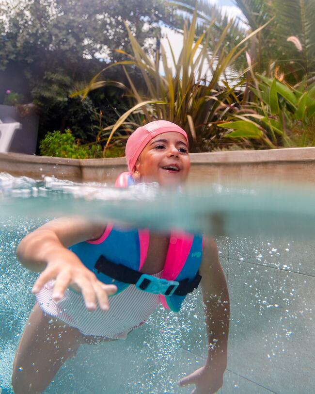 Swimvest+ 15-25 kg blauw roze